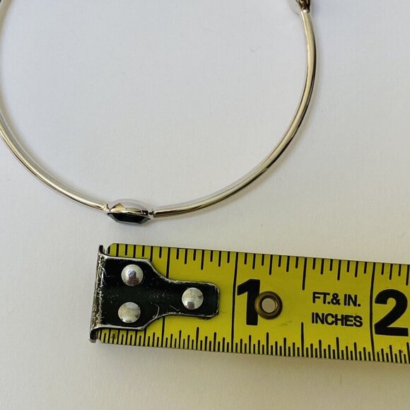Swarovski bangle bracelet crystal Silver Gray Black Metallic - No Box Size M - Picture 6 of 6